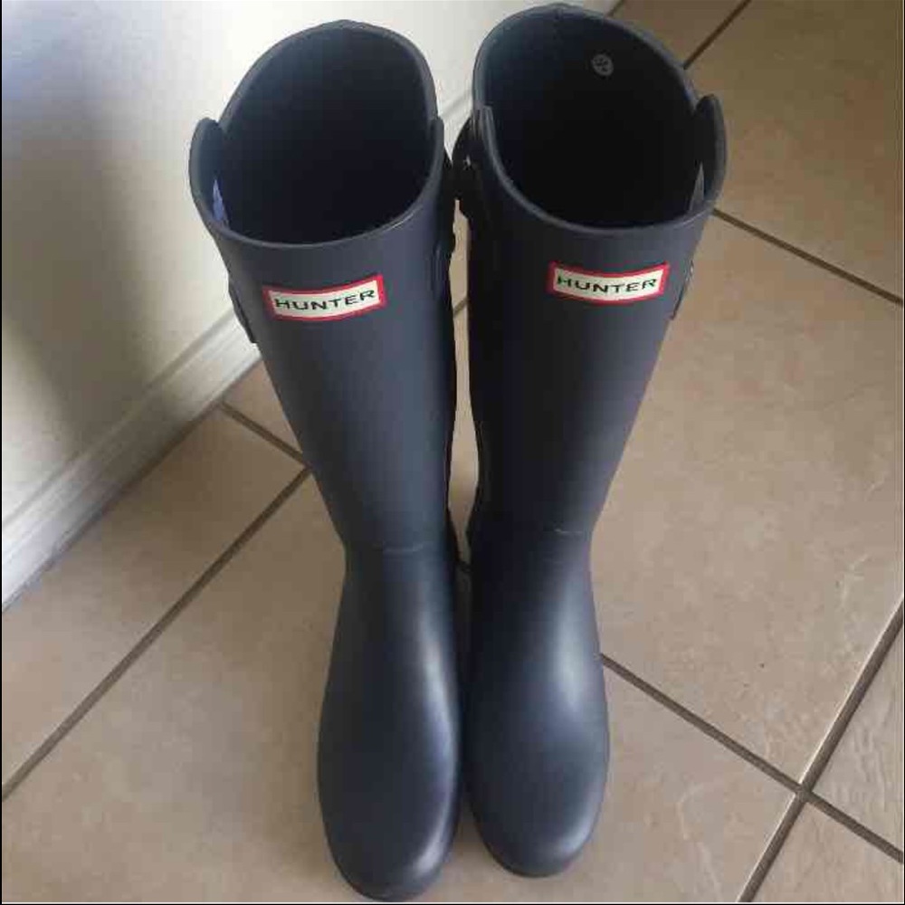 Navy Blue Hunter Boots