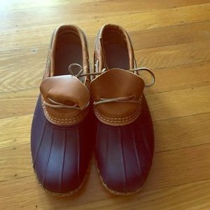 LL BEAN duck boot, rubber moc