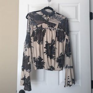 Free People choker blouse