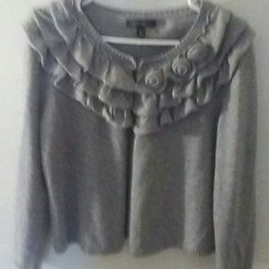 Banana republic sweater grey with roses