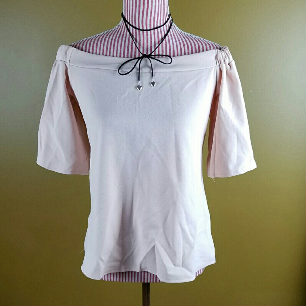 Bell Sleeve Off-the-Shoulder Blouse - Picture 2 of 3