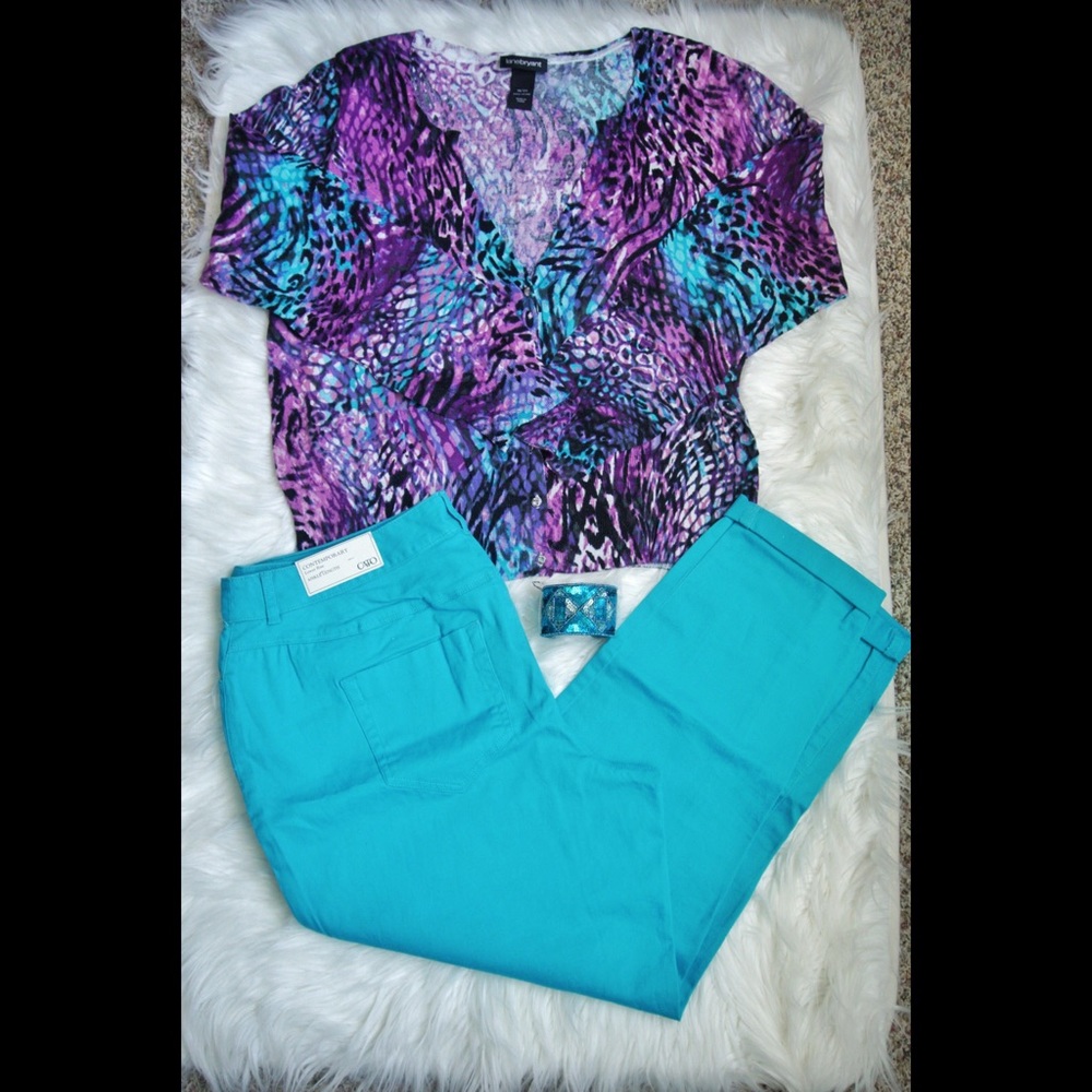 NWT Turquoise Ankle Length Contemporary