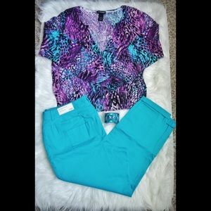 NWT Turquoise Ankle Length Contemporary