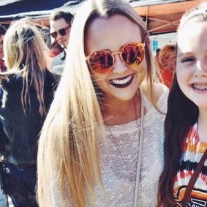 Orange reflective sunglasses