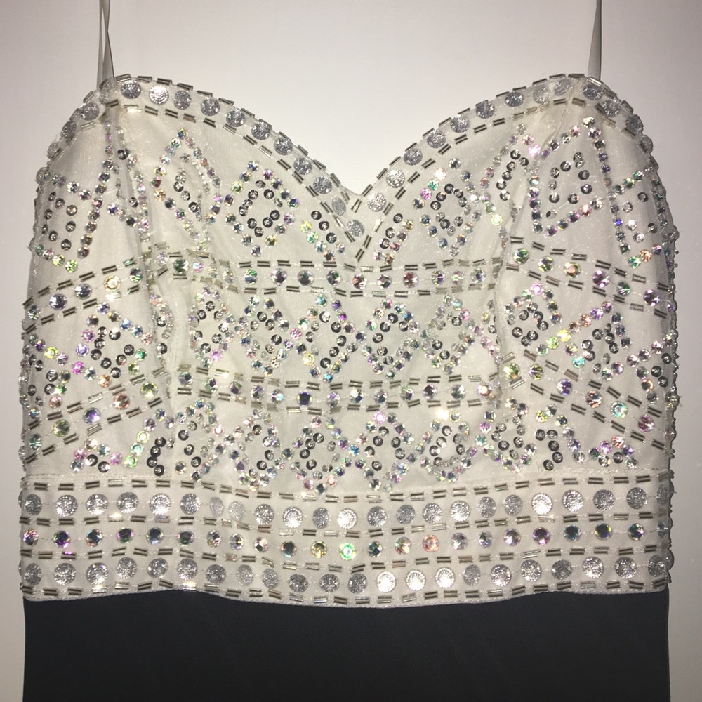 Long prom dress, strapless