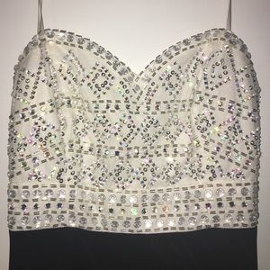 Long prom dress, strapless