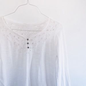 NWT Free People Cutout Henley Tunic