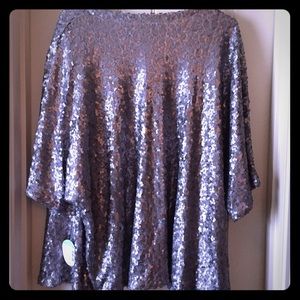 Sexy silver sequin kimono jacket!