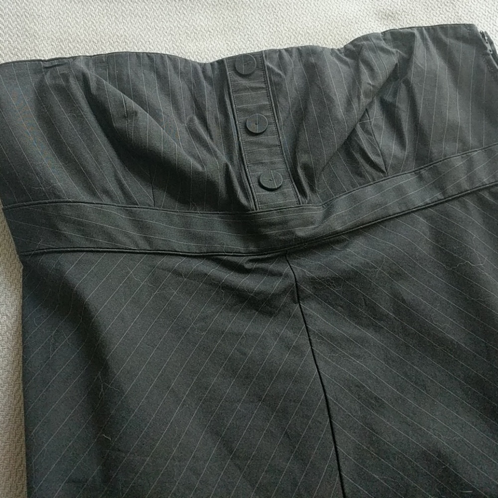 GAP Pinstripe Strapless Dress