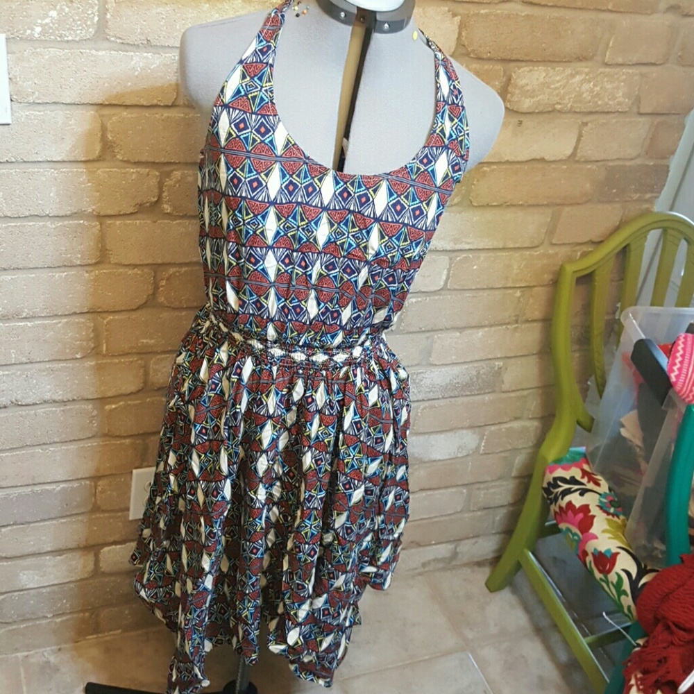 Aztec print summer dress