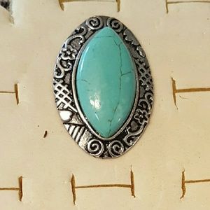 Faux Turquoise Statement Ring