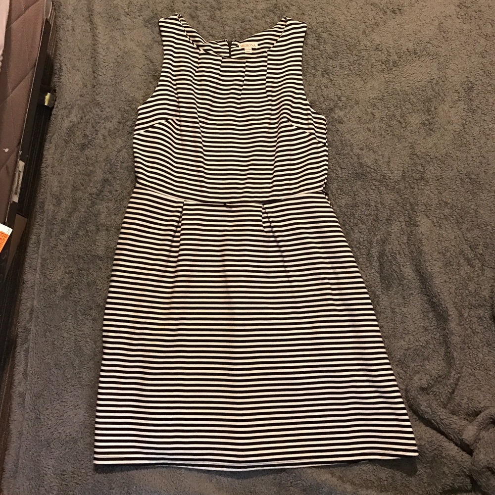Black and white striped dress from Target.