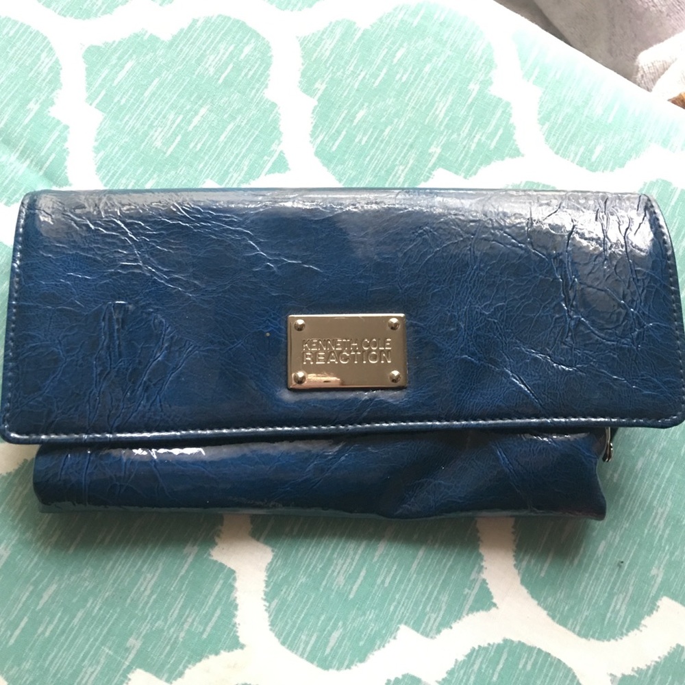 Blue Kenneth Cole clutch