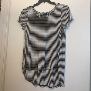 Black and white striped comfy shirt.