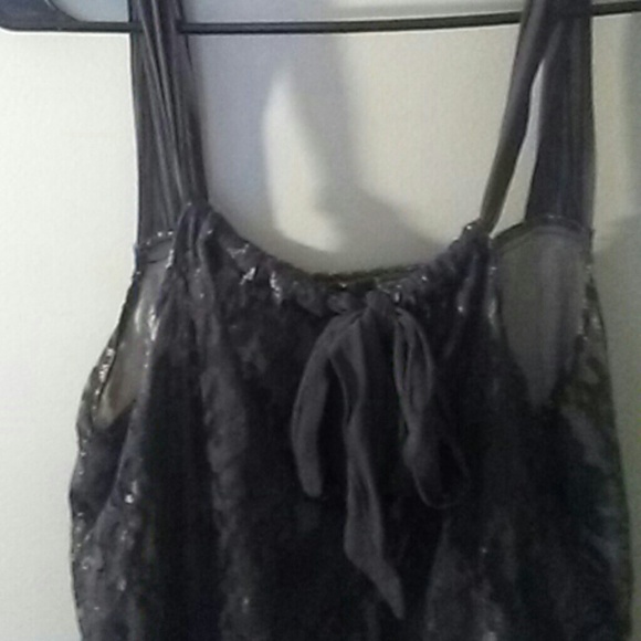 Forever 21 grey lace long dressy shirt - Picture 1 of 7