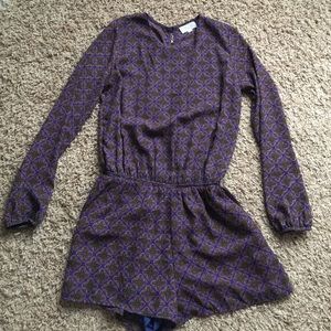 Lucca Couture Open Back Printed Romper XS