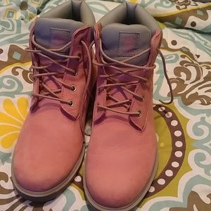Timberland Pink &Gray boots