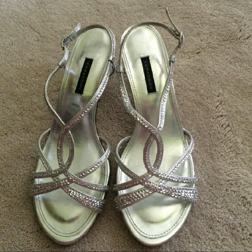 Caparros strappy silver heel