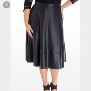 Fashion to Figure! faux leather midi skirt 3X