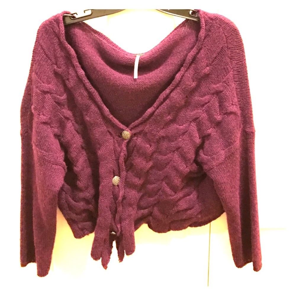 Gorgeous deep purple slouchy free people sweater