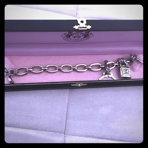 Silver padlock juicy bracelet