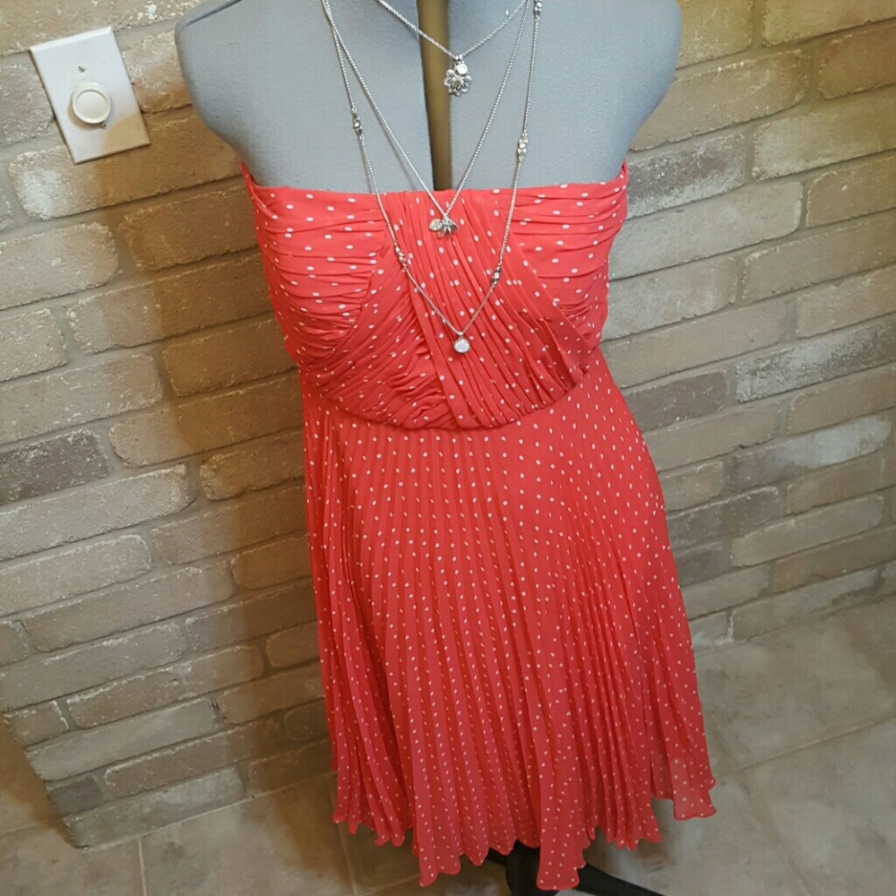 Polka-dot chiffon dress