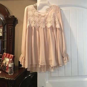 Lace ruffle top