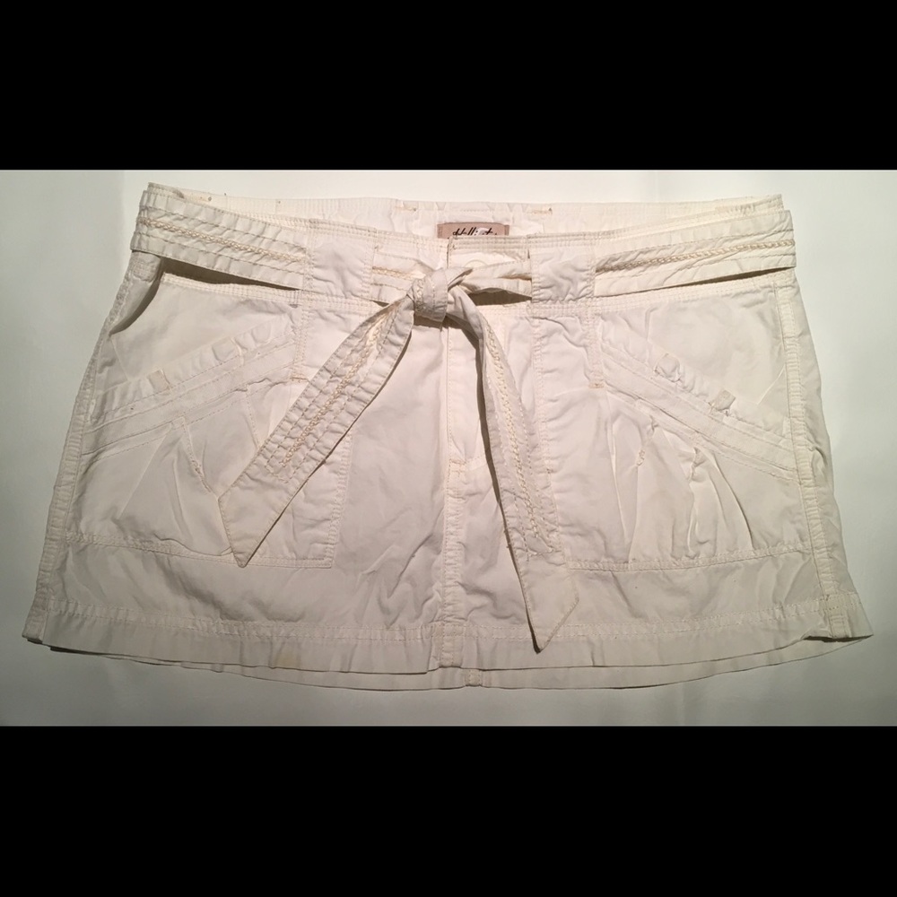 Hollister White Cotton Skirt