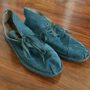 TOMS Teal Womens Suede Desert Boot