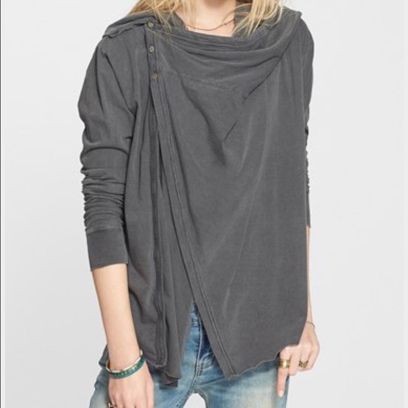 Free People Tops - Free People Greay Aasymetrical Top