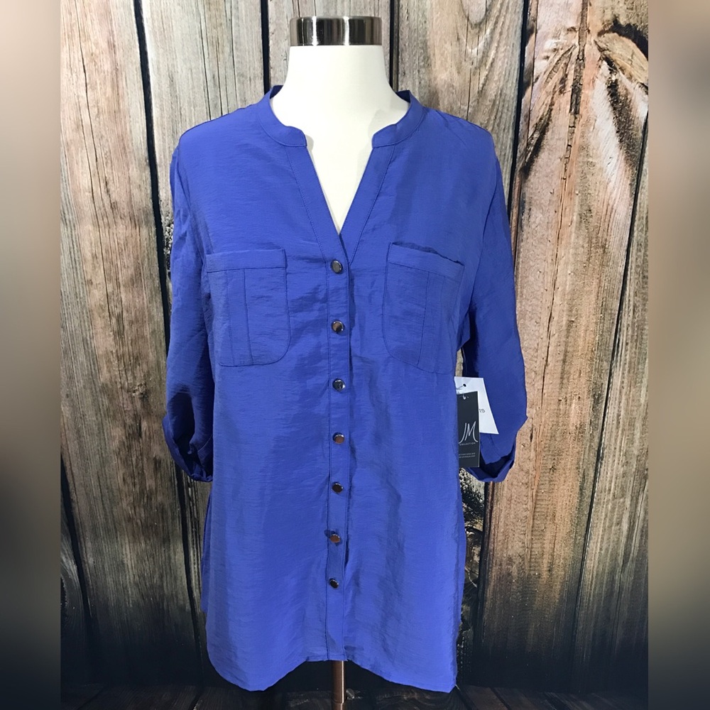 JM Collection- Button Down Top