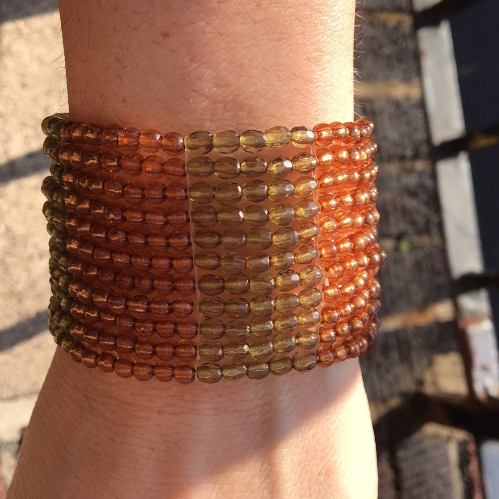 Beaded cuff bracelet