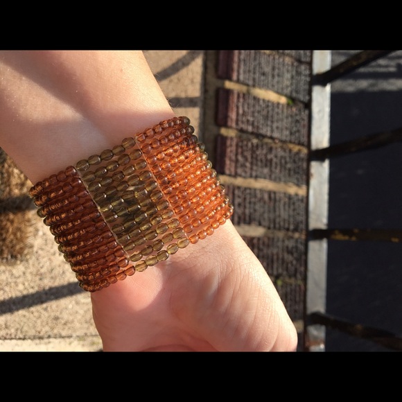 Beaded cuff bracelet - Picture 2 of 3