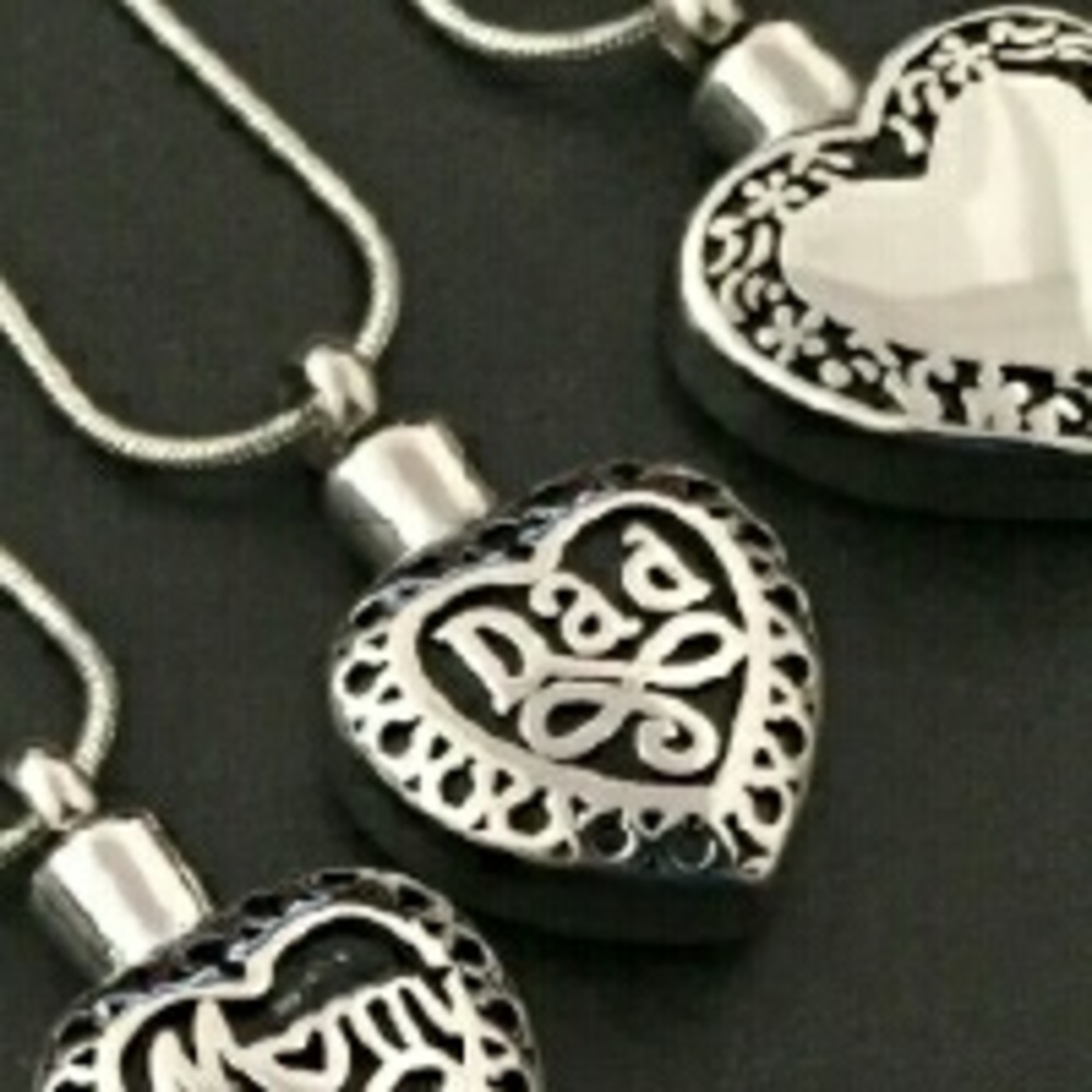 NWOT Dad Cremation Pendant And 50mm Necklace