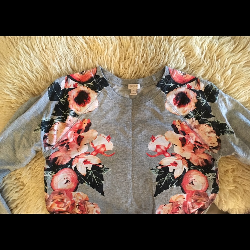 Like new J. Crew Factory floral sweatshirt