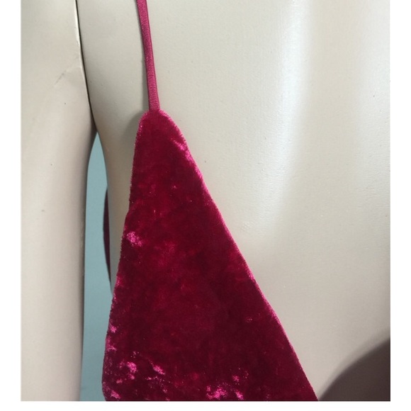 NEW! Red Velvet Mini Dress - Picture 6 of 7