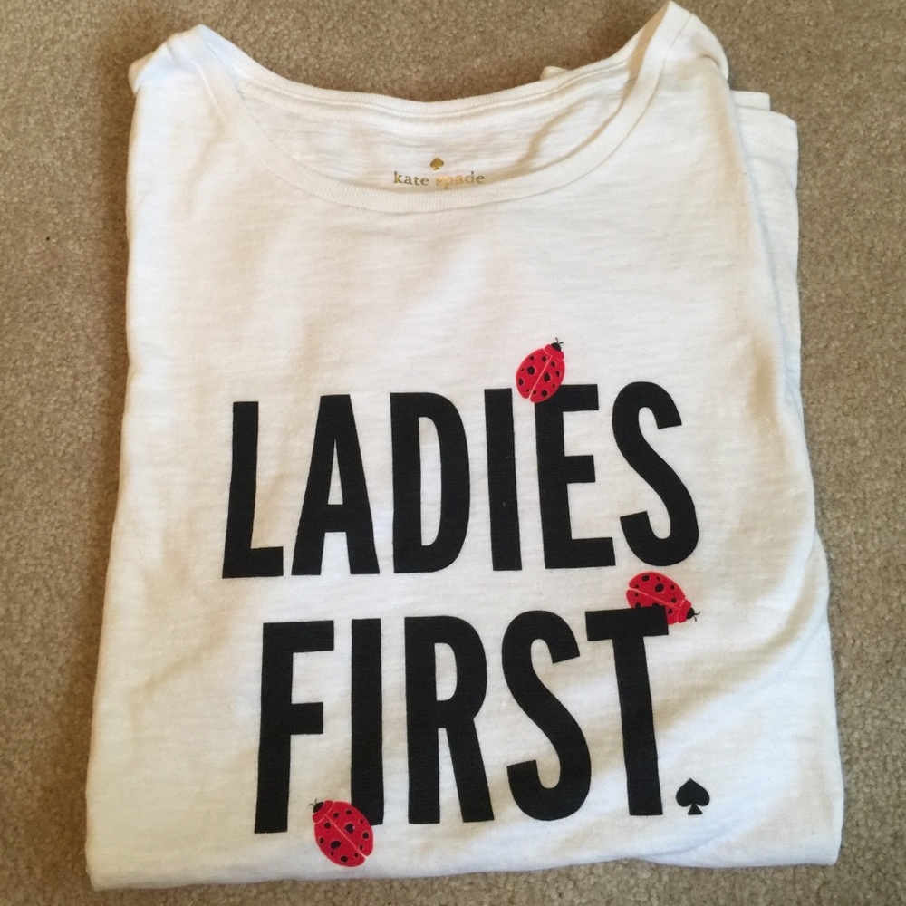 Kate Spade - "Ladies First" T-Shirt - Size Large