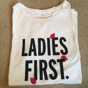 Kate Spade - "Ladies First" T-Shirt - Size Large