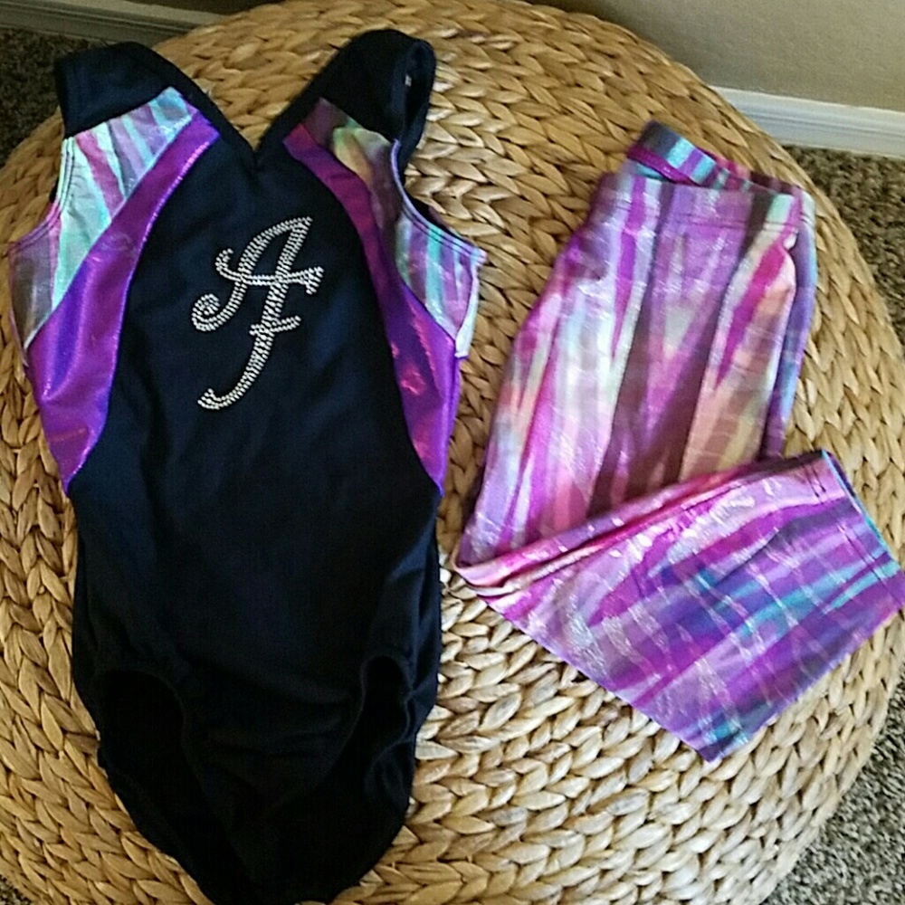 Girls' Gymnastics Leotard and Capris