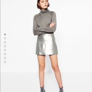 Zara Skirts - 🆕 Zara woman short metallic skirt - silver Zara Skirts - 🆕 Zara woman short metallic skirt - silver