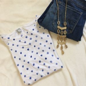 J. Crew Polka Dot Tee