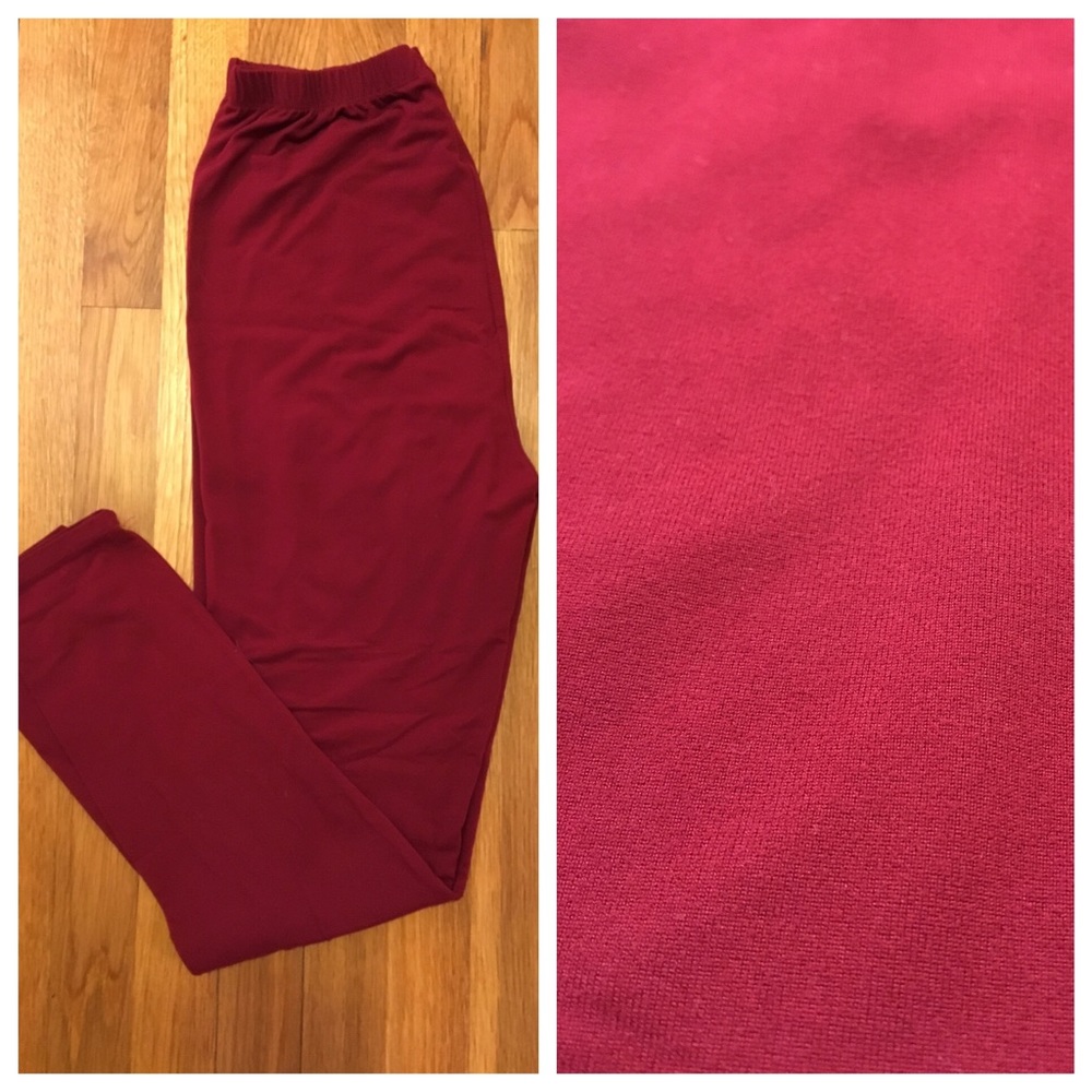 Burgundy Leggings