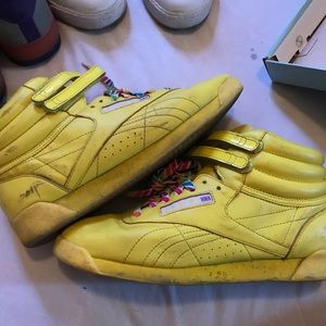 Highlighter Yellow Reebok Sneakers