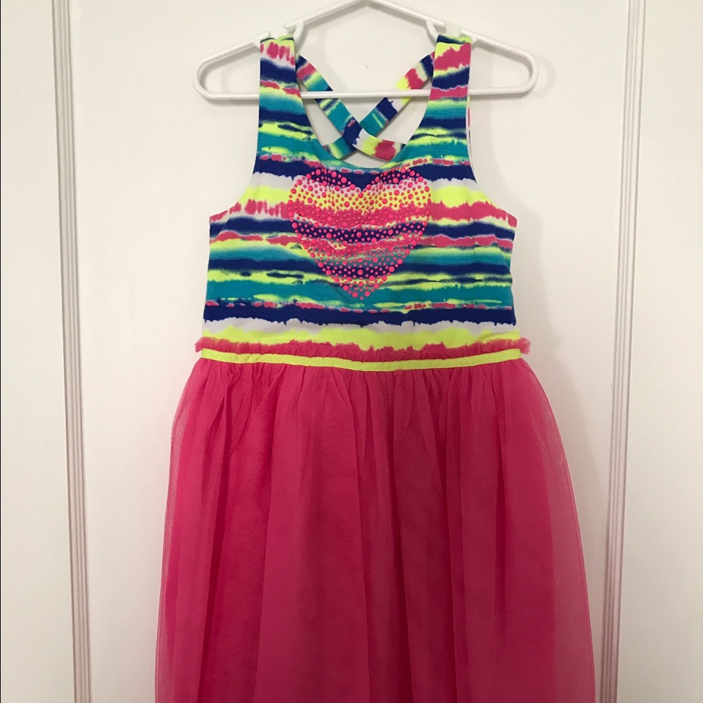 Girls colorful dress with heart