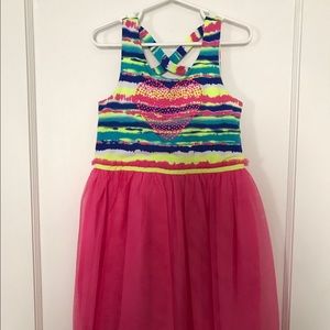 Girls colorful dress with heart