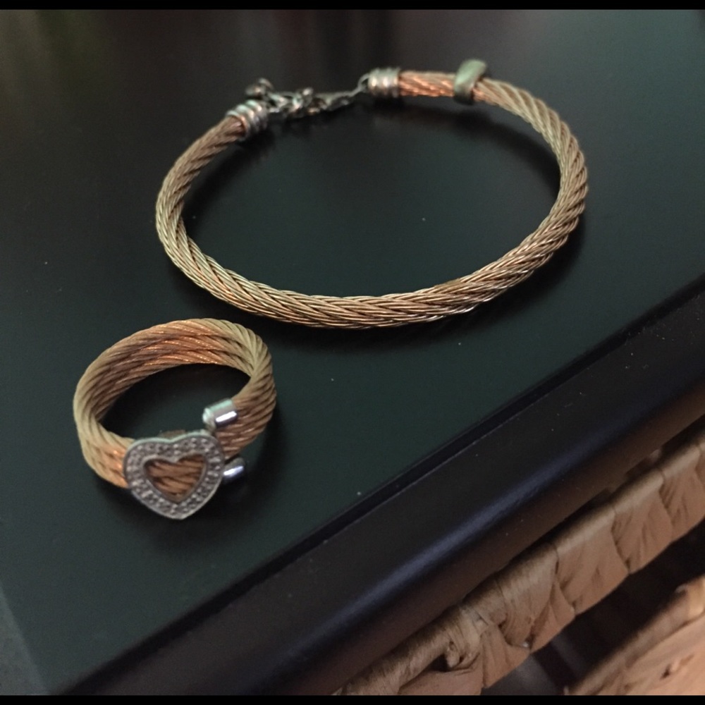 Rose Gold Bracelet and Ring SET