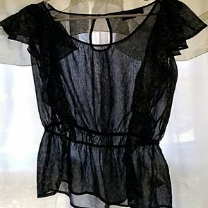 Sheer black shirt