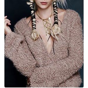 Free people teddy wrap sweater