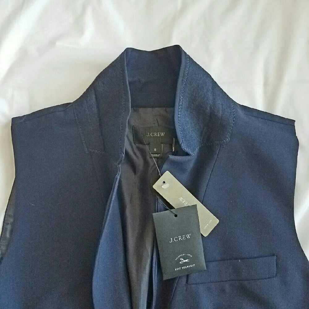 J.Crew NWT Wool Suiting Vest Navy size 8