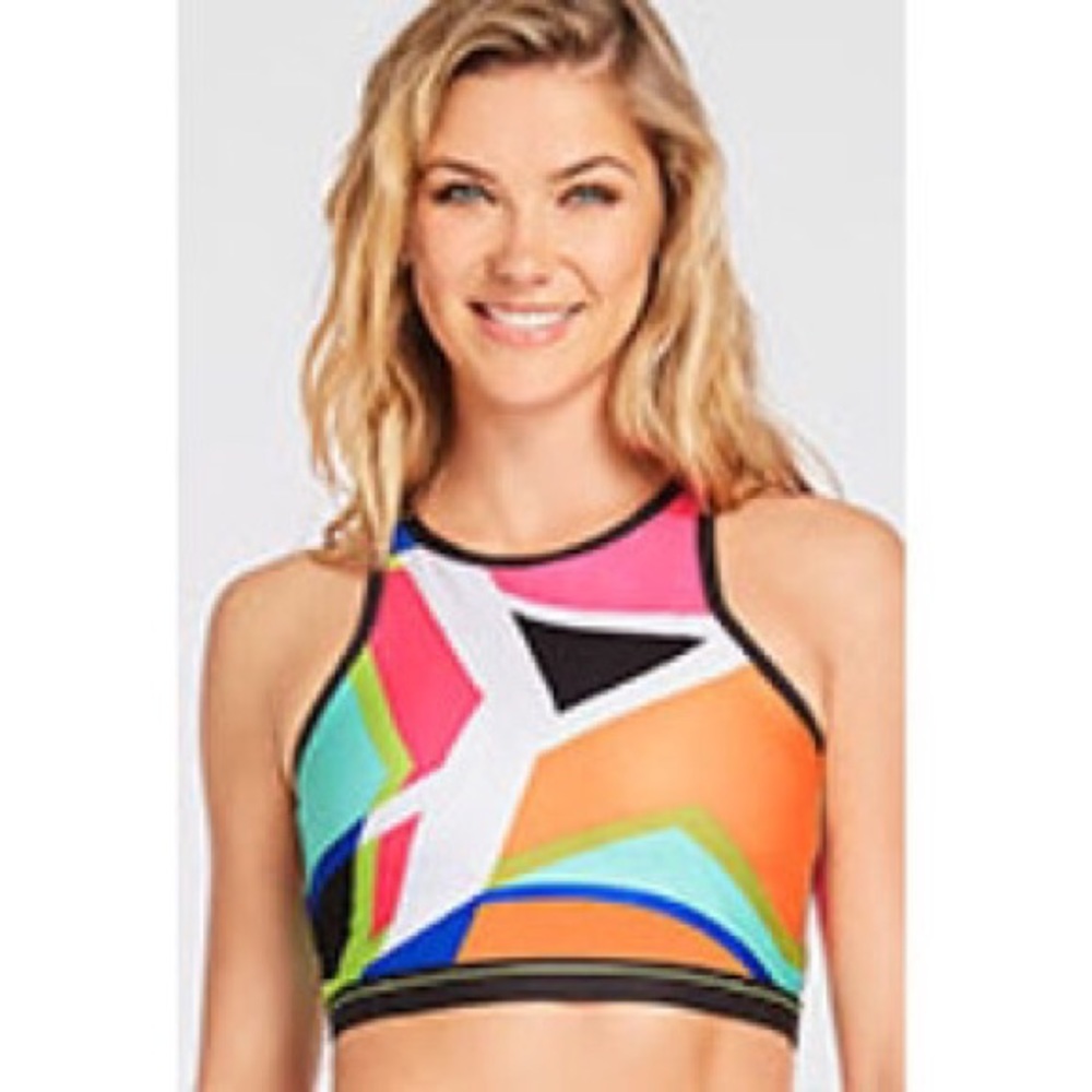 Fabletics Neon Crop Sports Bra